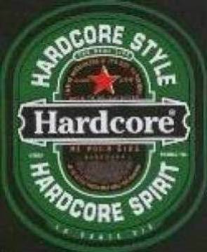 vive le hardcore sur une etikette de bi&eacute;re